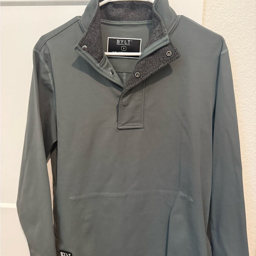 BYLT Basics Gray Performance Jacket with Stand-up Collar